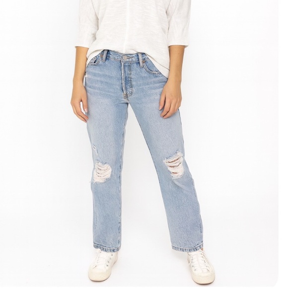 Levi's 501 jeans button fly distressed 32" X 26" straight leg - Picture 1 of 10